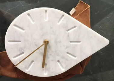 Chine Métiers en pierre naturels adaptés aux besoins du client de forme pour l'horloge en pierre de marbre décorative fournisseur
