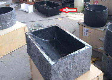 Chine Forme gris-foncé de rectangle de pente de granit de sésame en pierre naturel de l'évier G654 fournisseur