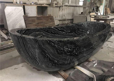 Chine Matériel en pierre naturel de marbre de baignoire de piédestal avec les veines en bois noires fournisseur
