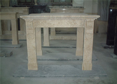 Chine Bordure de marbre beige de cheminée de conception simple pour le mantel de cheminée de Chambre fournisseur