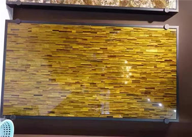 Chine Pierre gemme jaune de dalles de pierre semi précieuse d'oeil de tigre avec l'aspect de luxe fournisseur