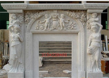 Chine Bordure de marbre libre méticuleuse de cheminée avec la sculpture en ange fournisseur