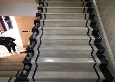 Chine Canalisation verticale en pierre de marbre noire blanche naturelle d'escalier coupée par classique de pierre de bâtiment fournisseur