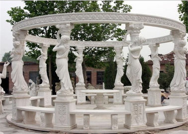 Chine Pierre de aménagement décorative durable pour les Gazebos de marbre découpés par main fournisseur