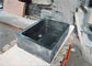 Bassin gris-foncé de salle de bains de granit, évier en pierre rectangulaire à extrémité élevé fournisseur