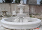 Pierre de aménagement décorative de luxe pour la fontaine de marbre blanche découpée par main de jardin de villa fournisseur