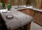 Partie supérieure du comptoir en pierre préfabriquées adaptées aux besoins du client de quartz blanc de fantaisie pour le buffet fournisseur