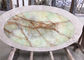 Dessus en pierre ovales de Tableau, dessus vert clair de Tableau d'onyx pour le Tableau de thé de café fournisseur