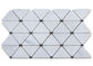La triangle pointille la tuile de mosaïque de marbre de Carrare, finition aiguisée décorative de tuiles de mosaïque fournisseur