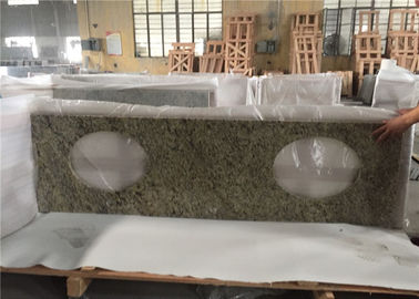 Chine La vanité préfabriquée supérieure de salle de bains de double évier complète la pierre vénitienne de granit d'or fournisseur