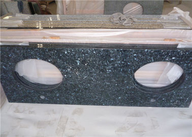 Chine Dessus bleu durable de vanité de granit de perle, partie supérieure du comptoir préfabriquées de vanité de granit avec l'évier ovale fournisseur