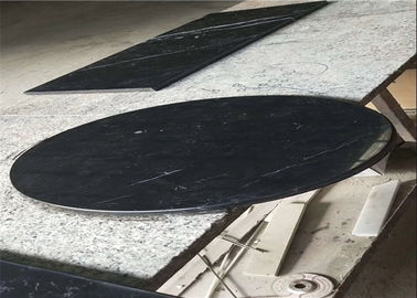 Chine Exécution exceptionnelle supérieure de forme ronde de table basse de marbre de Premade Nero Marquina fournisseur