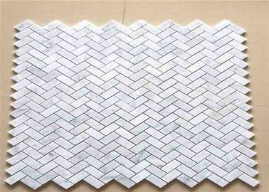 Chine Tuiles durables de mur de cuisine de mosaïque, tuile 30x30 en arête de poisson de marbre fournisseur